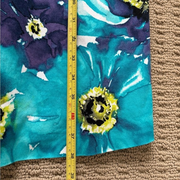 Ellen Tracy Sheath Dress Floral Gemstones Sleeveless - Picture 10 of 10